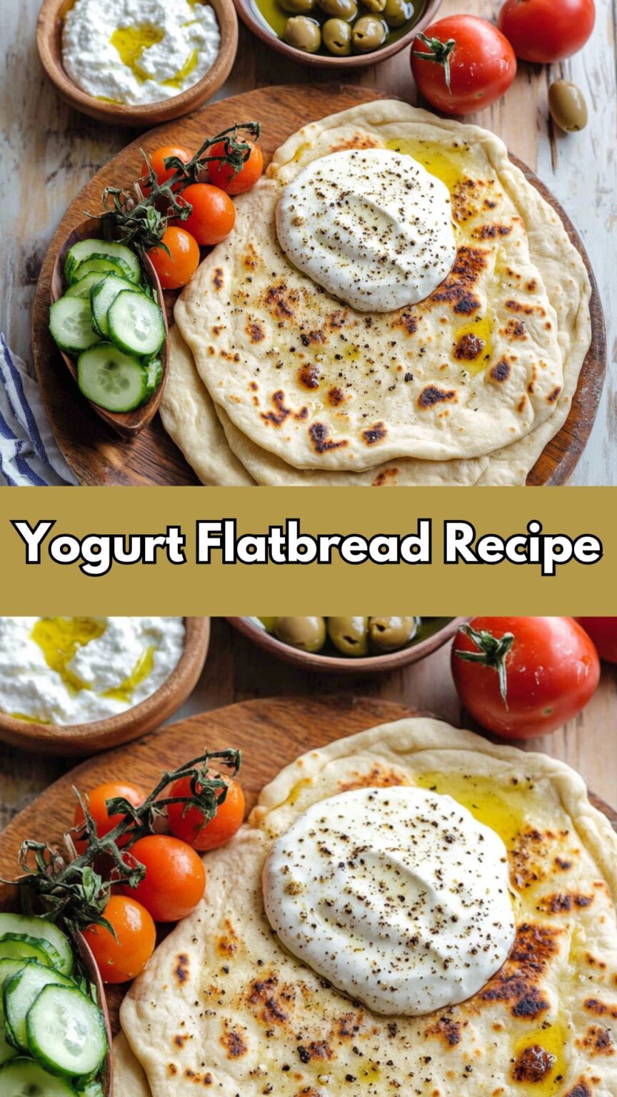 Homemade Iraqi Flatbread with Fresh Herbed Yogurt Dip