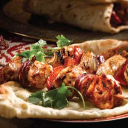 Grilled Mustard-Glazed Chicken Skewers with Herb Butter