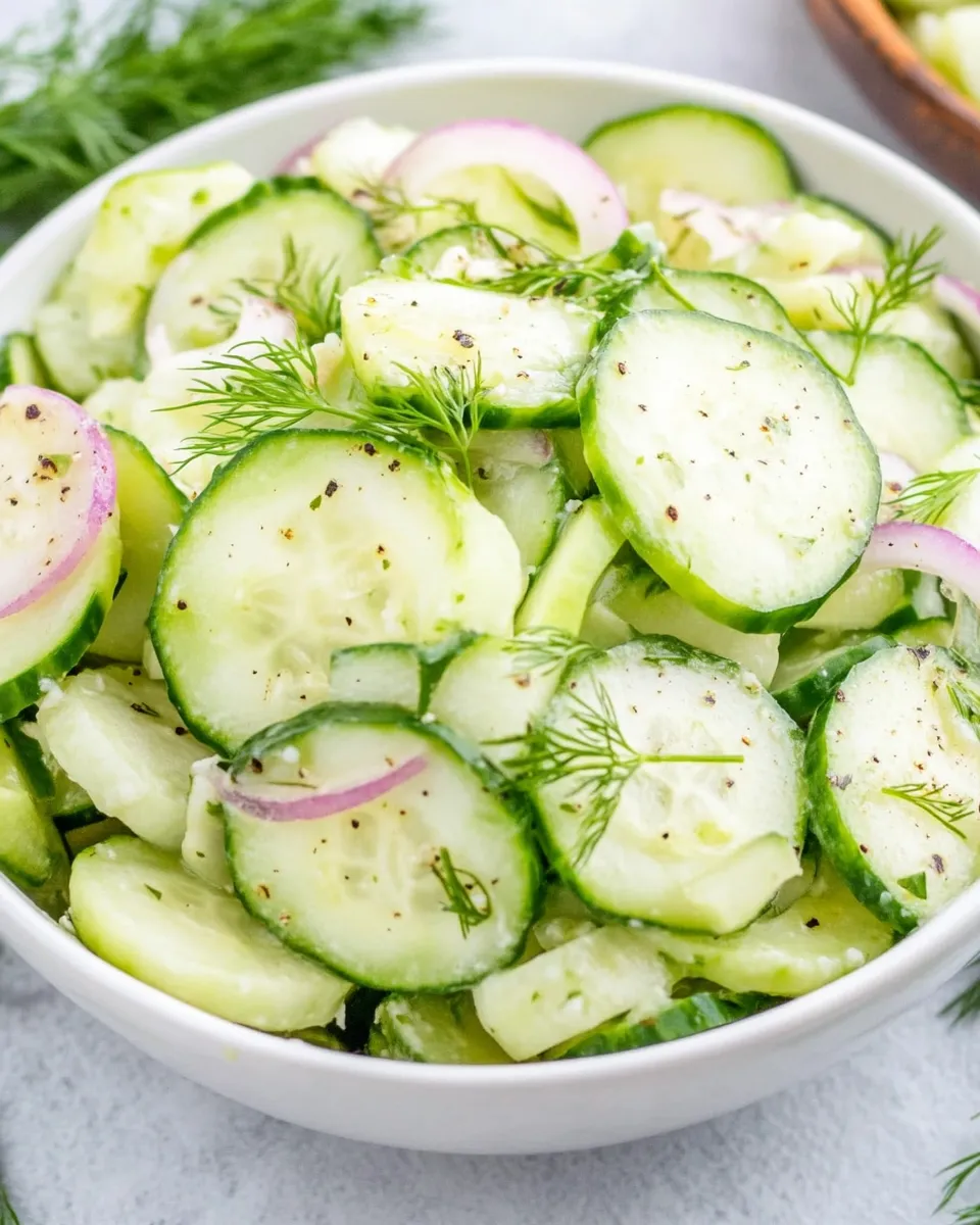Cucumber-Yogurt Salad with Dill and Mint