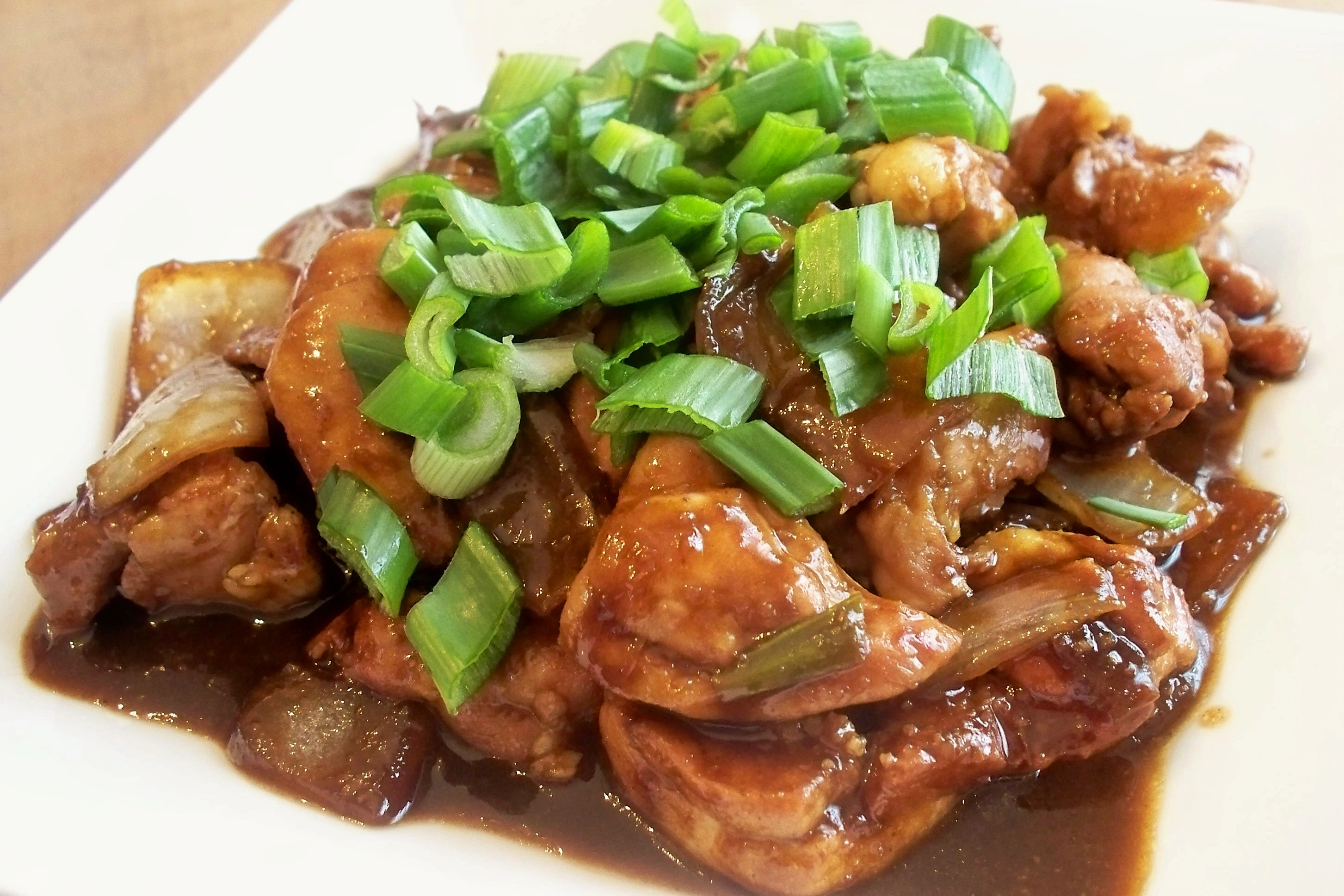 Honey-Sesame Glazed Chicken with Ginger and Scallions