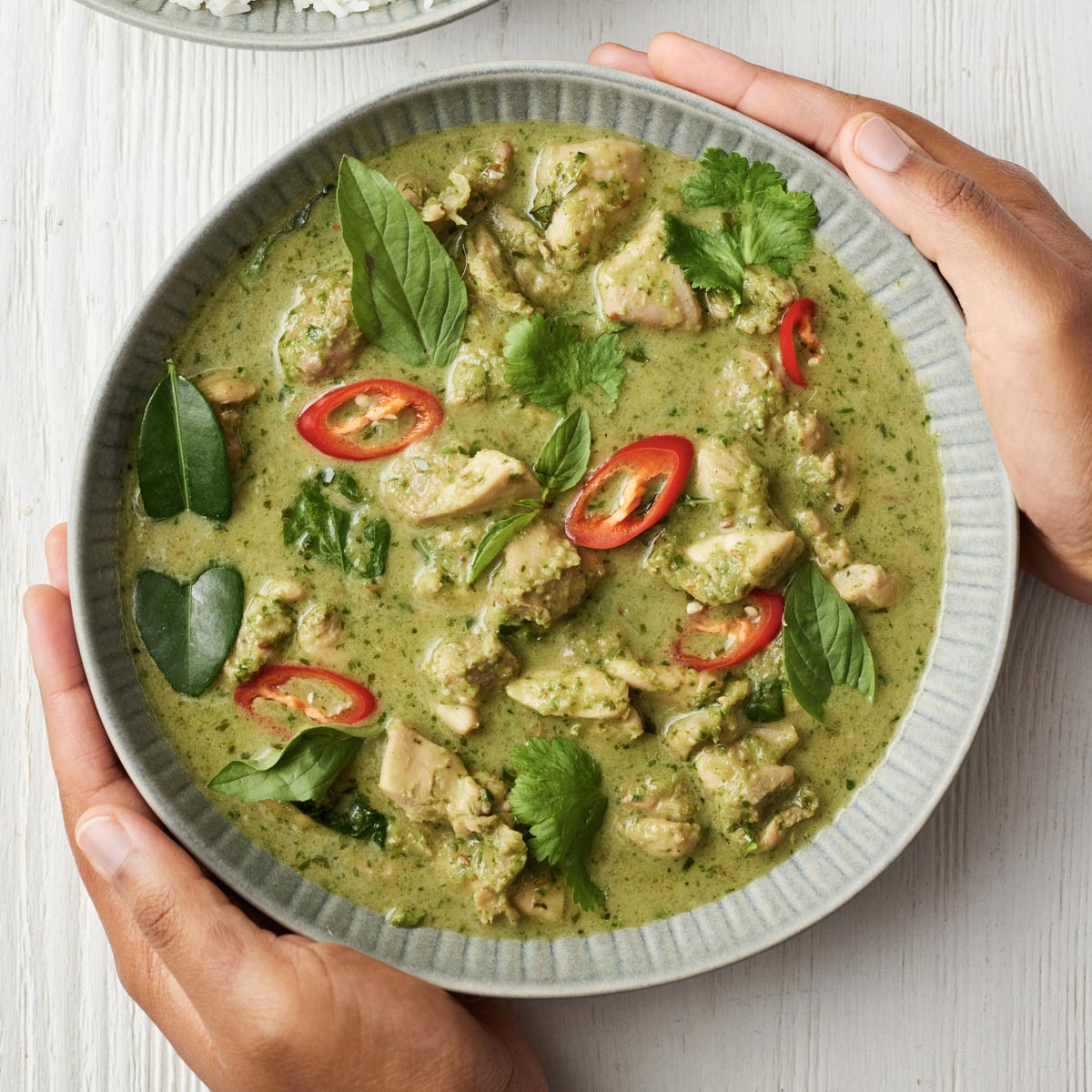 Simmered Chicken Green Curry with Coconut Milk