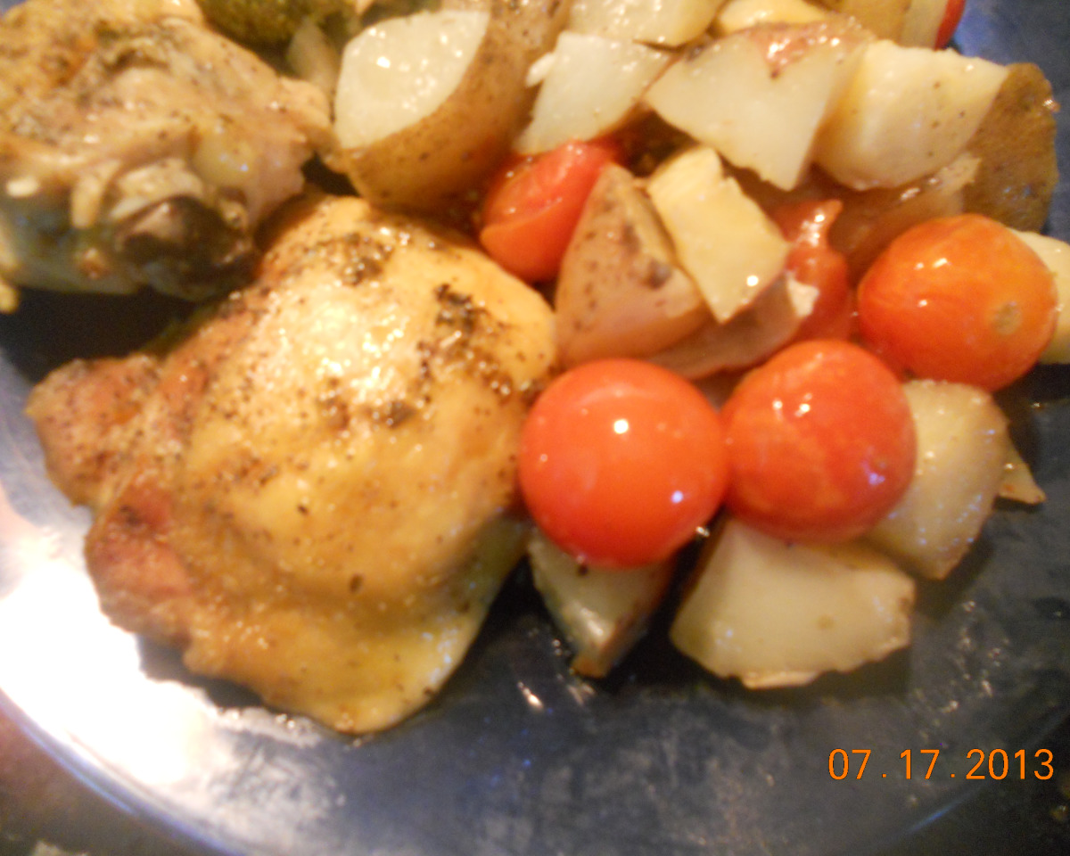 Greek Baked Chicken Thighs with Lemon and Oregano