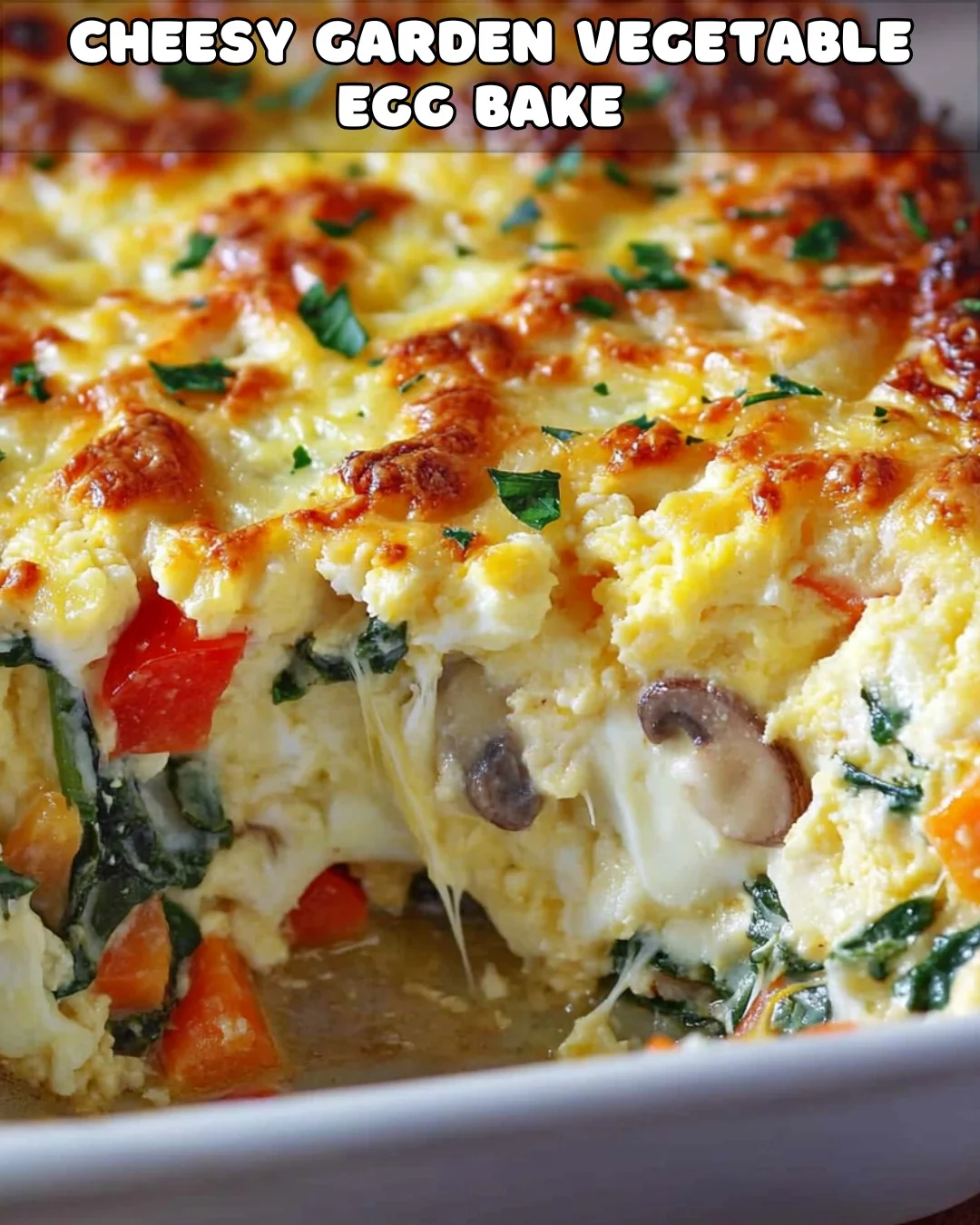 Cheesy Vegetable Egg Bake