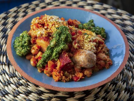 Duck and Pork Sausage Cassoulet with Smoked Paprika