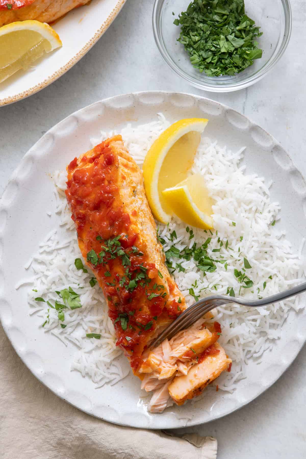 Harissa-Glazed Salmon with Quinoa