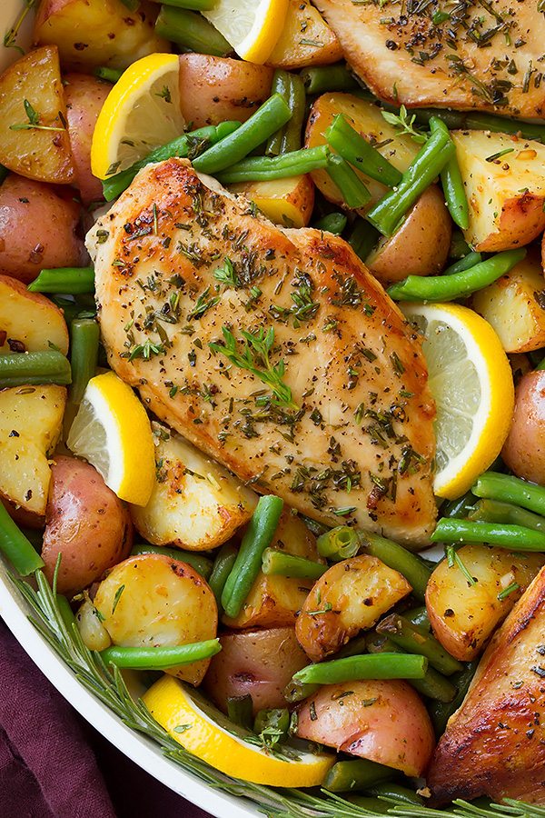 Sheet Pan Garlic-Herb Chicken with Roasted Cherry Tomatoes and Zucchini