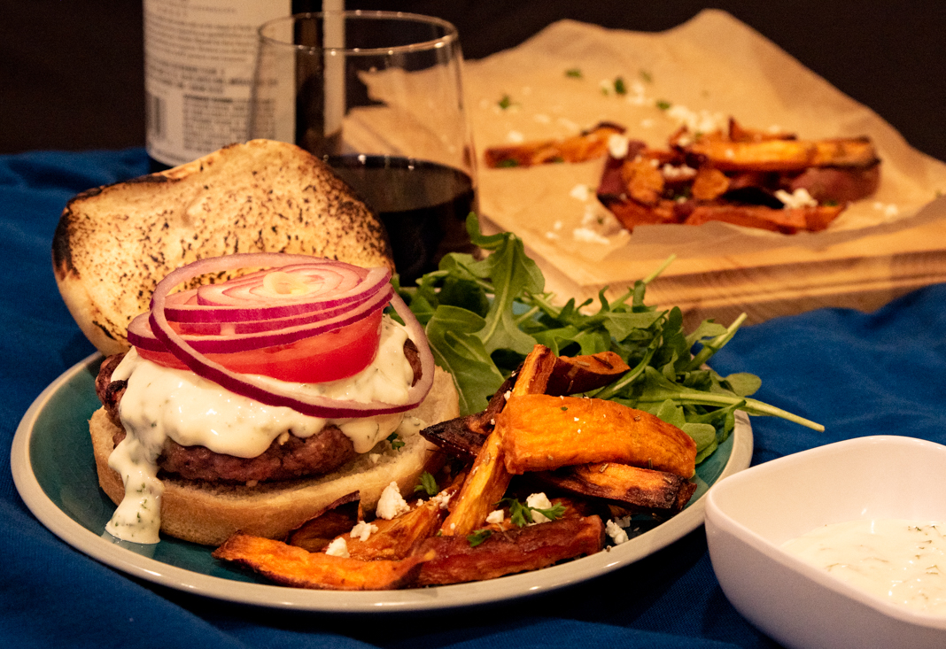 Lamb and Mint Burgers with Garlic Aioli