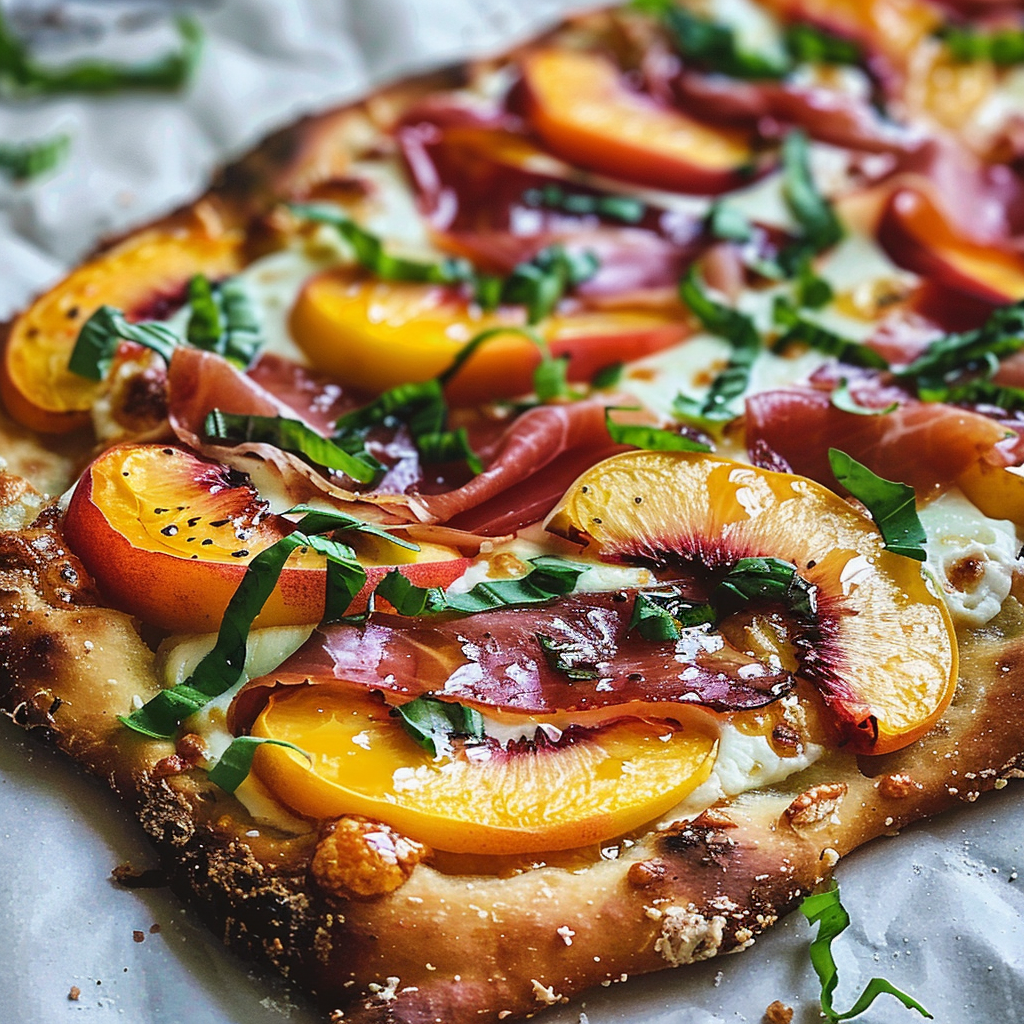 Peach Prosciutto Flatbread