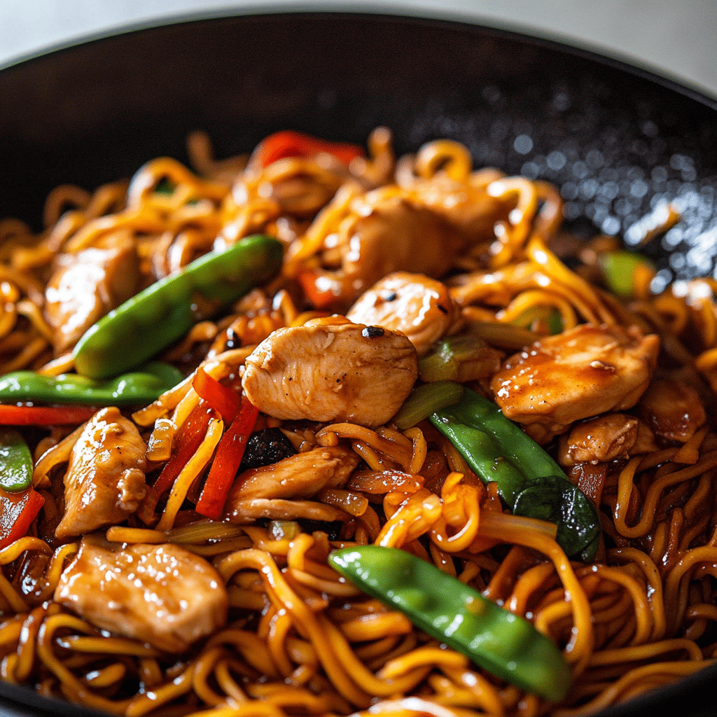Chicken and Vegetable Bihon Noodle Stir-Fry