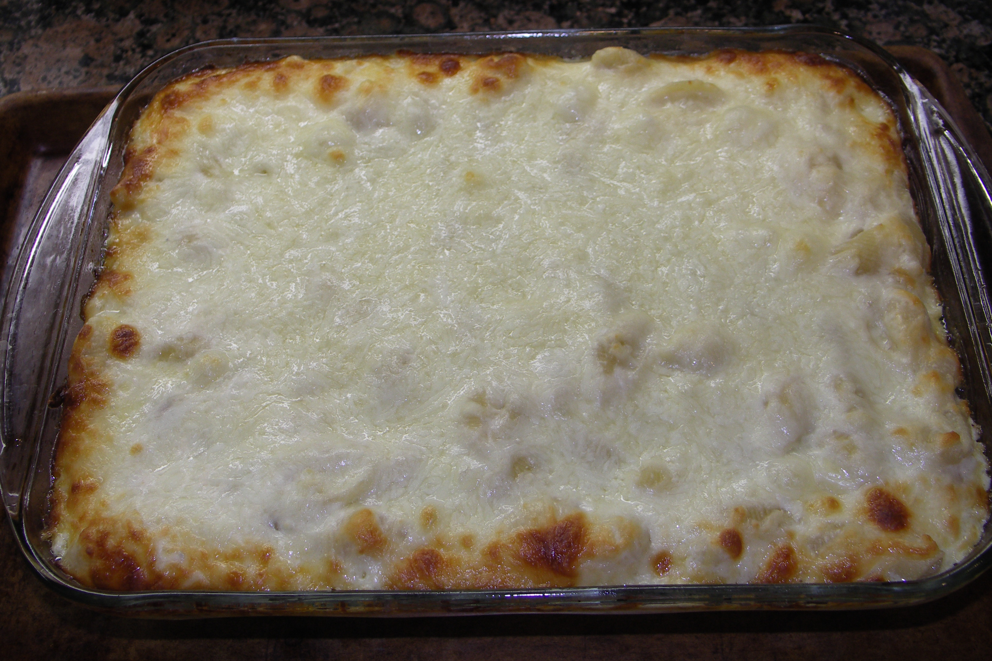 Three-Cheese Baked Pasta with Herb Crust
