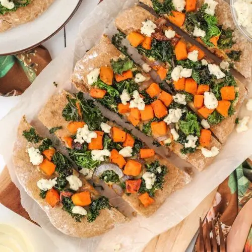Kale and Potato Flatbread with Cheddar and Rosemary