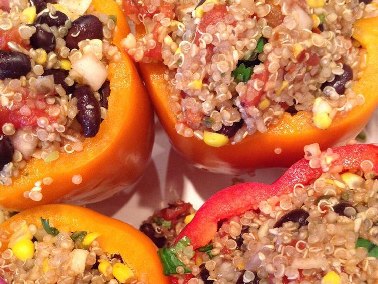 Genuine Quinoa & Lentil Stuffed Peppers