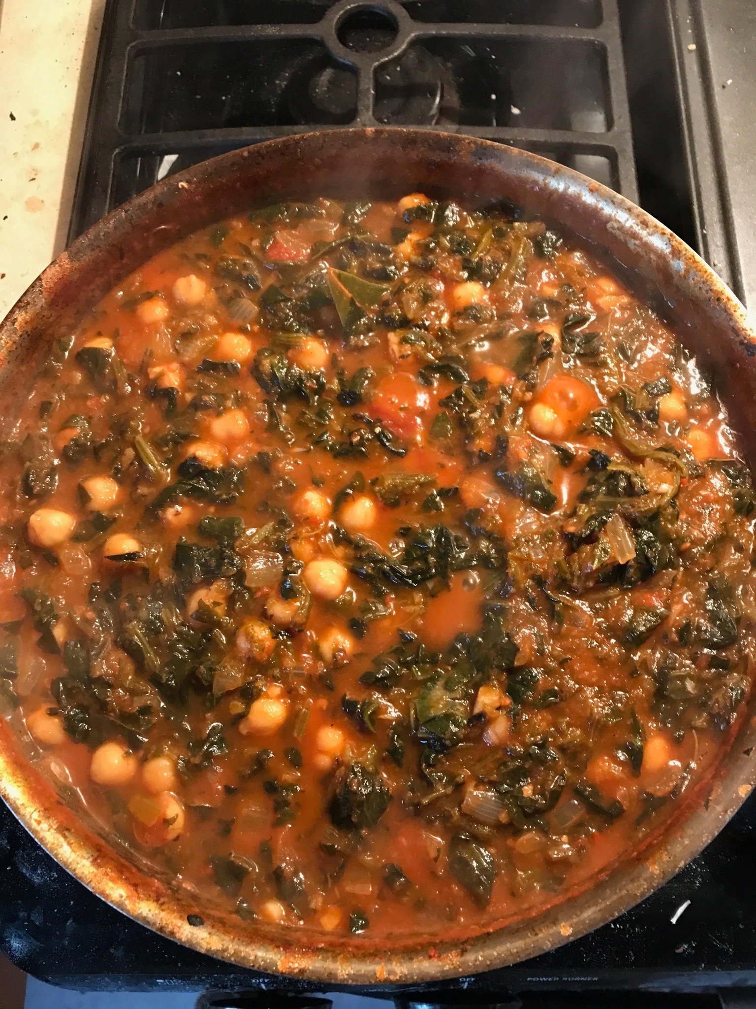 Masala-Spiced Chickpea Stew with Spinach