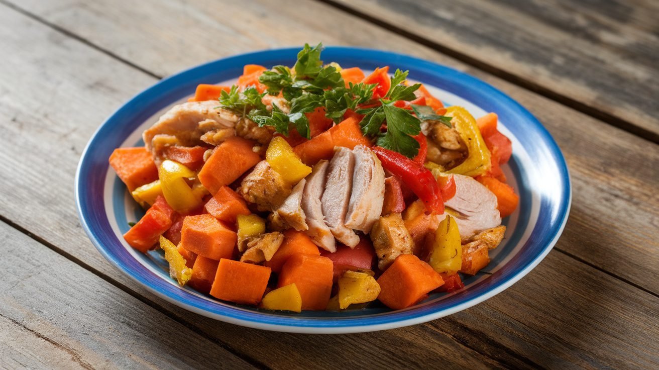 Pan-Crisped Sweet Potato and Chicken Hash with Rosemary
