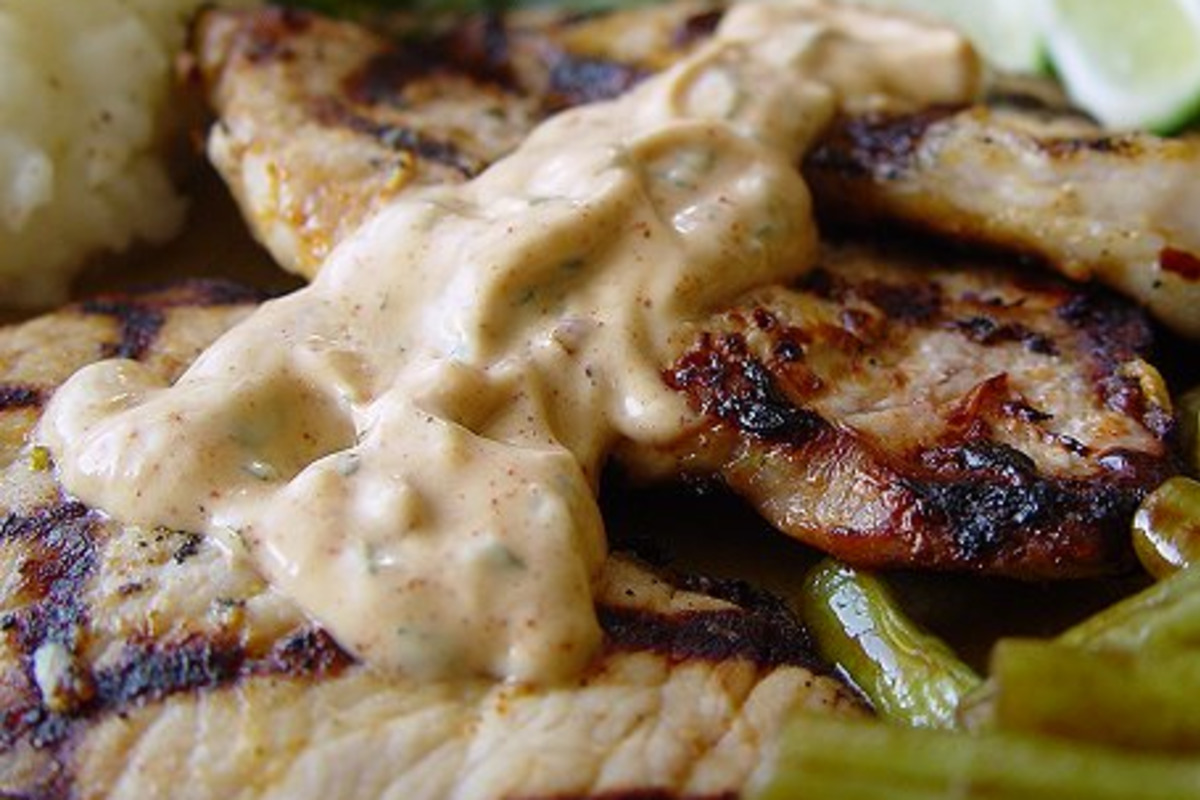 Brazilian-Style Grilled Pork Chops with Lime and Cilantro