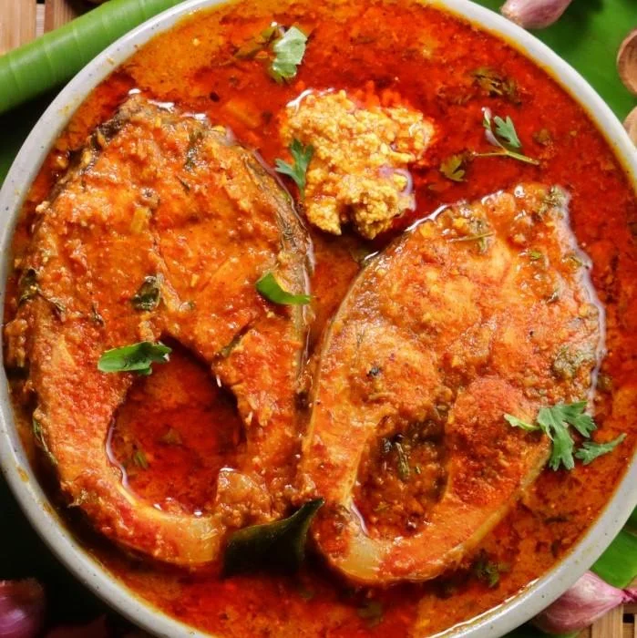 Rohu Fish Jhol with Fresh Cilantro