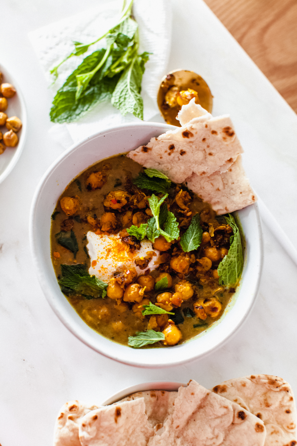 Simmered Curried Chickpea Stew with Coconut Milk