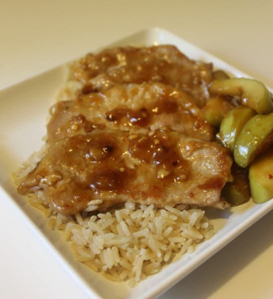 Thick Pork Chops with Apple Cider Glaze