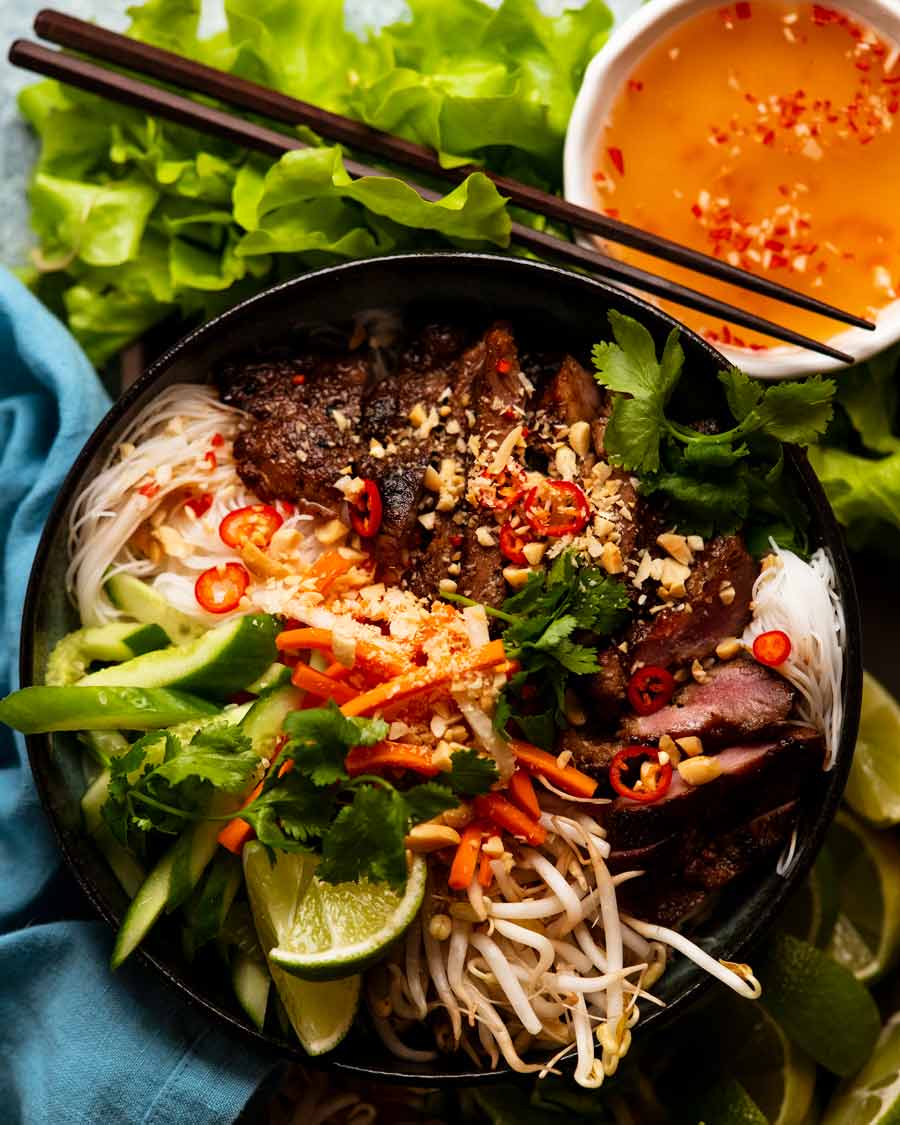 Hanoi-Style Pork Patty Noodle Bowl