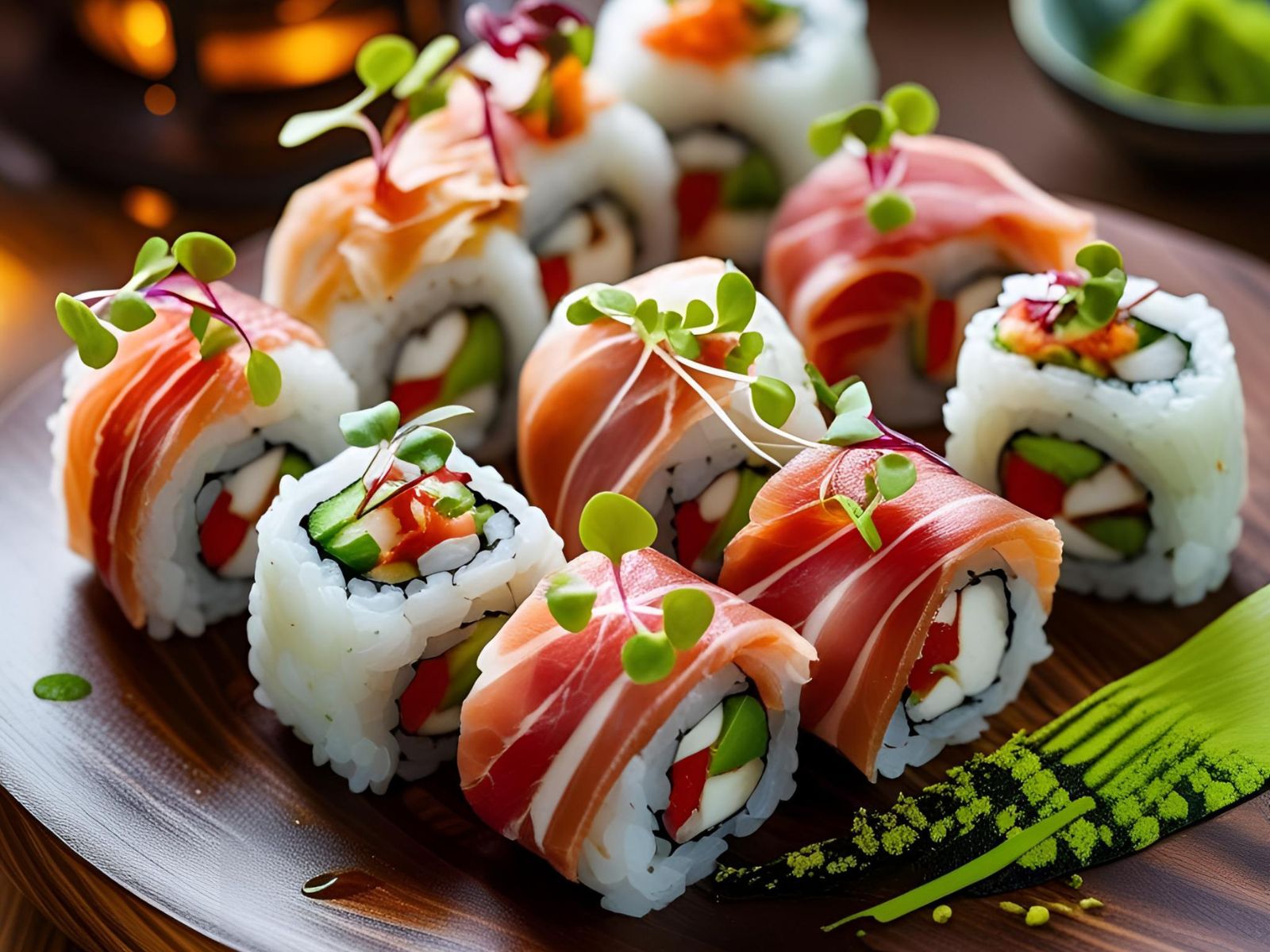 Edible Flower Sushi Rolls