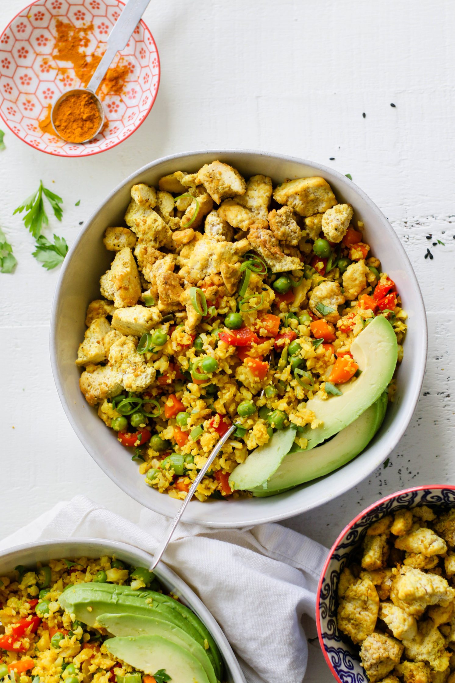 Vibrant Turmeric Cauliflower Rice Bowl