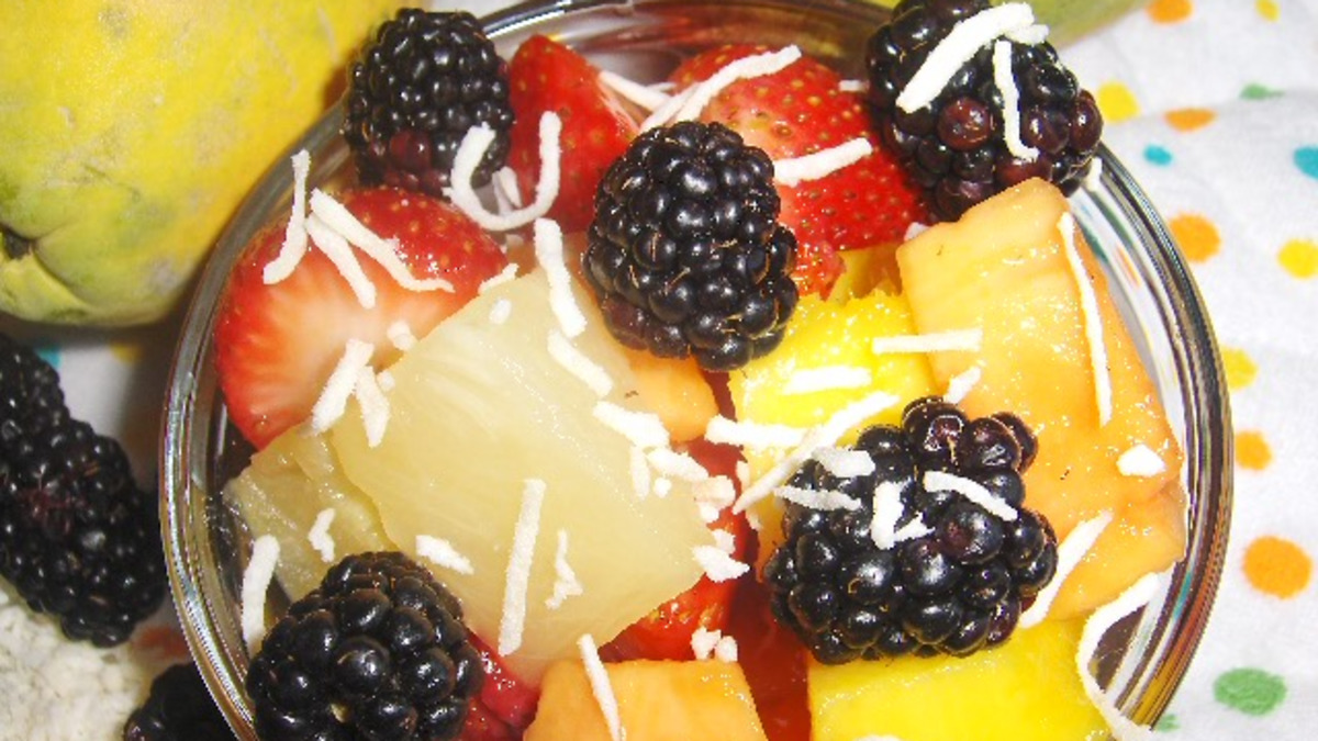 Pineapple-Coconut Fruit Salad with Lime Zest