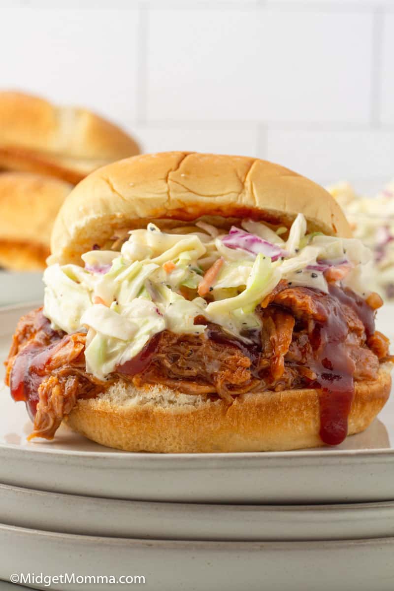 Slow-Smoked Pork Shoulder Slaw Sandwich