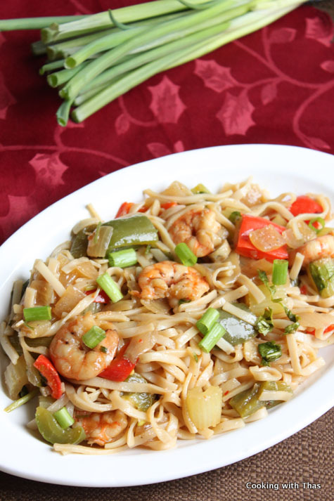 Tamarind-Infused Rice Noodles with Shrimp