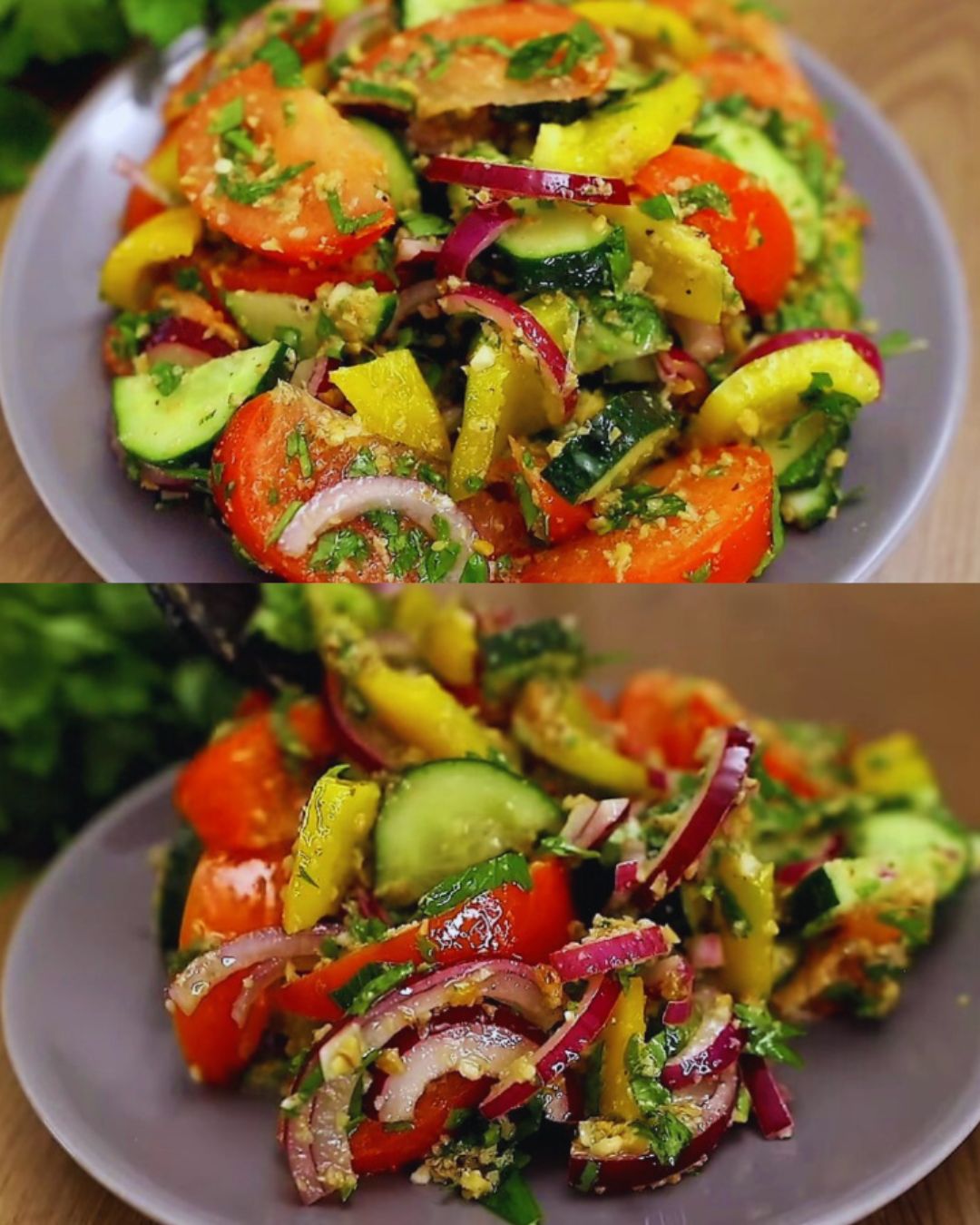 Crisp Tomato and Cucumber Salad with Oregano Dressing