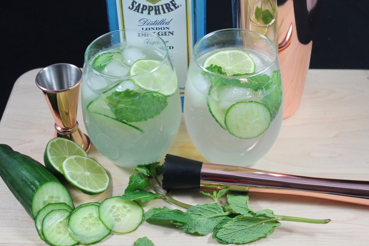 Cucumber-Mint Cooler with Lime