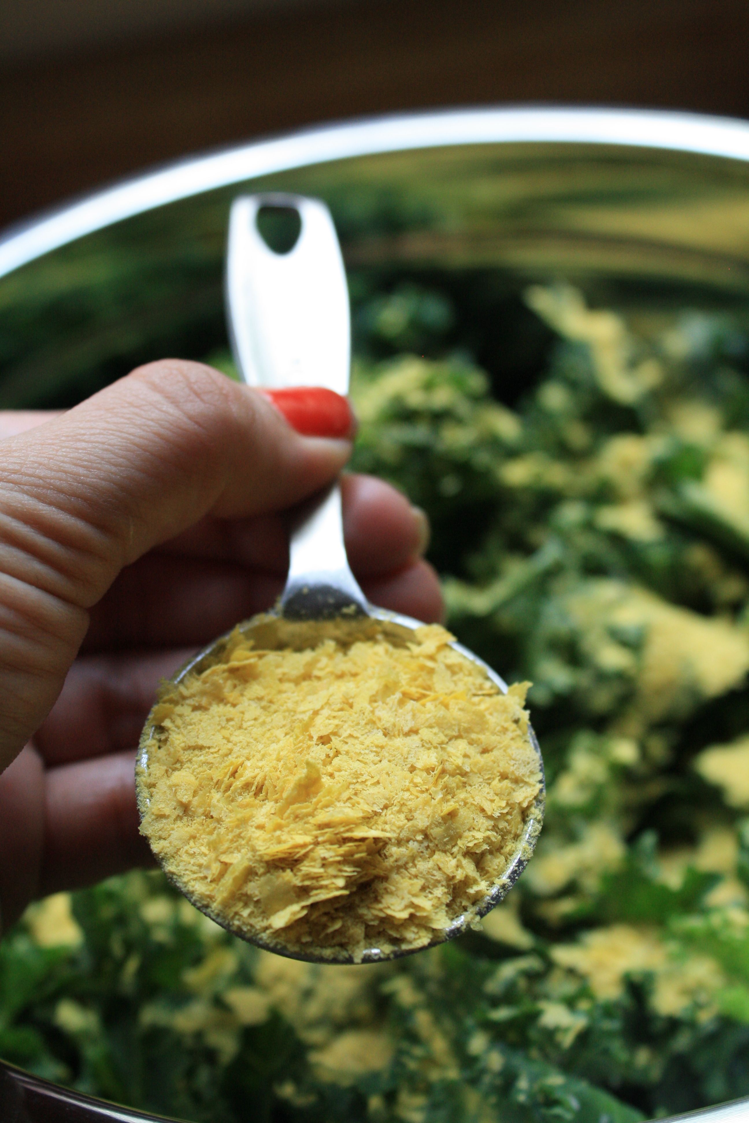 Baked Lemon-Nutritional Yeast Kale Chips