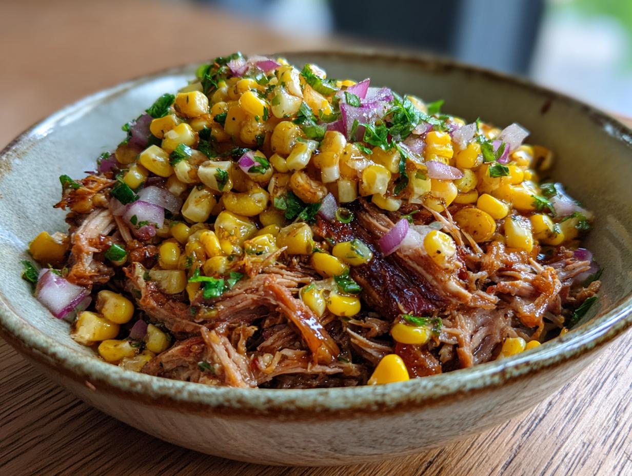 Slow-Cooked Carnitas with Charred Corn Salsa