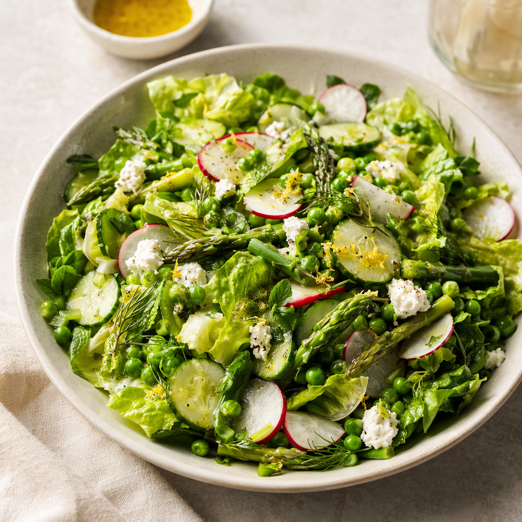 Spring Vegetable Salad with Lemon Vinaigrette