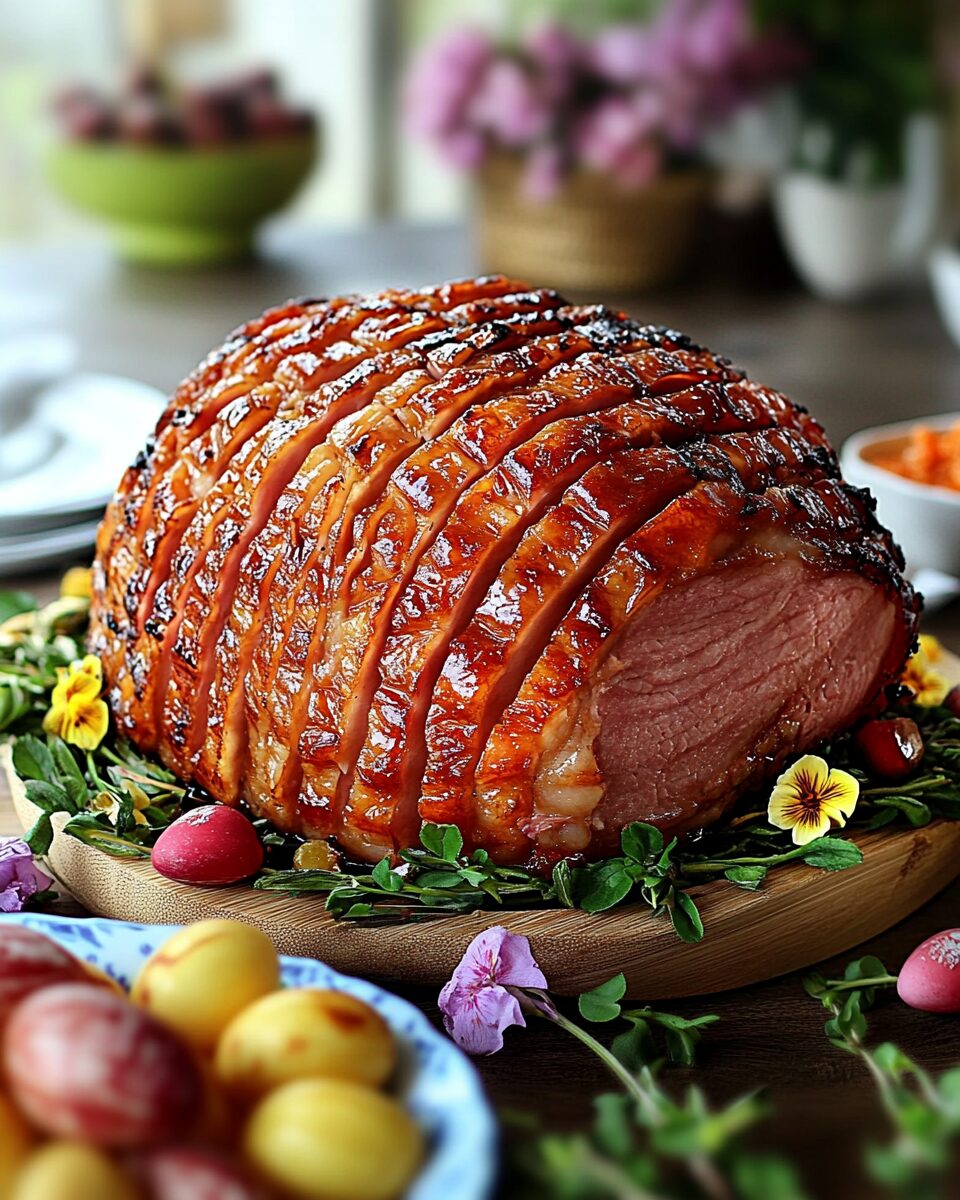 Mustard-Glazed Easter Ham with Dijon