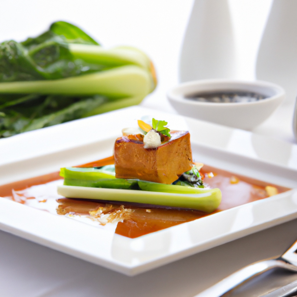 Miso-Glazed Tofu with Sweet Potato and Bok Choy