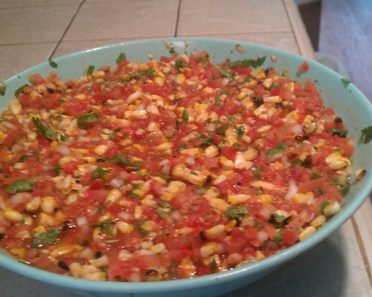 Spaghetti with Chipotle Tomato and Corn