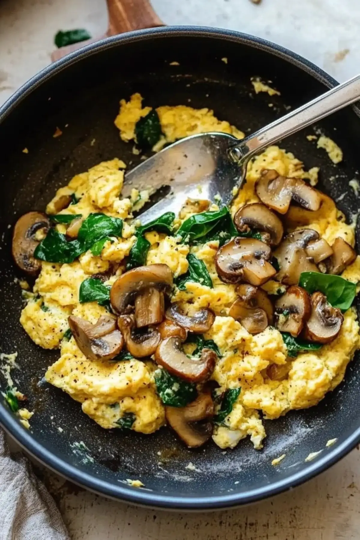 Herb-Scrambled Spinach Eggs