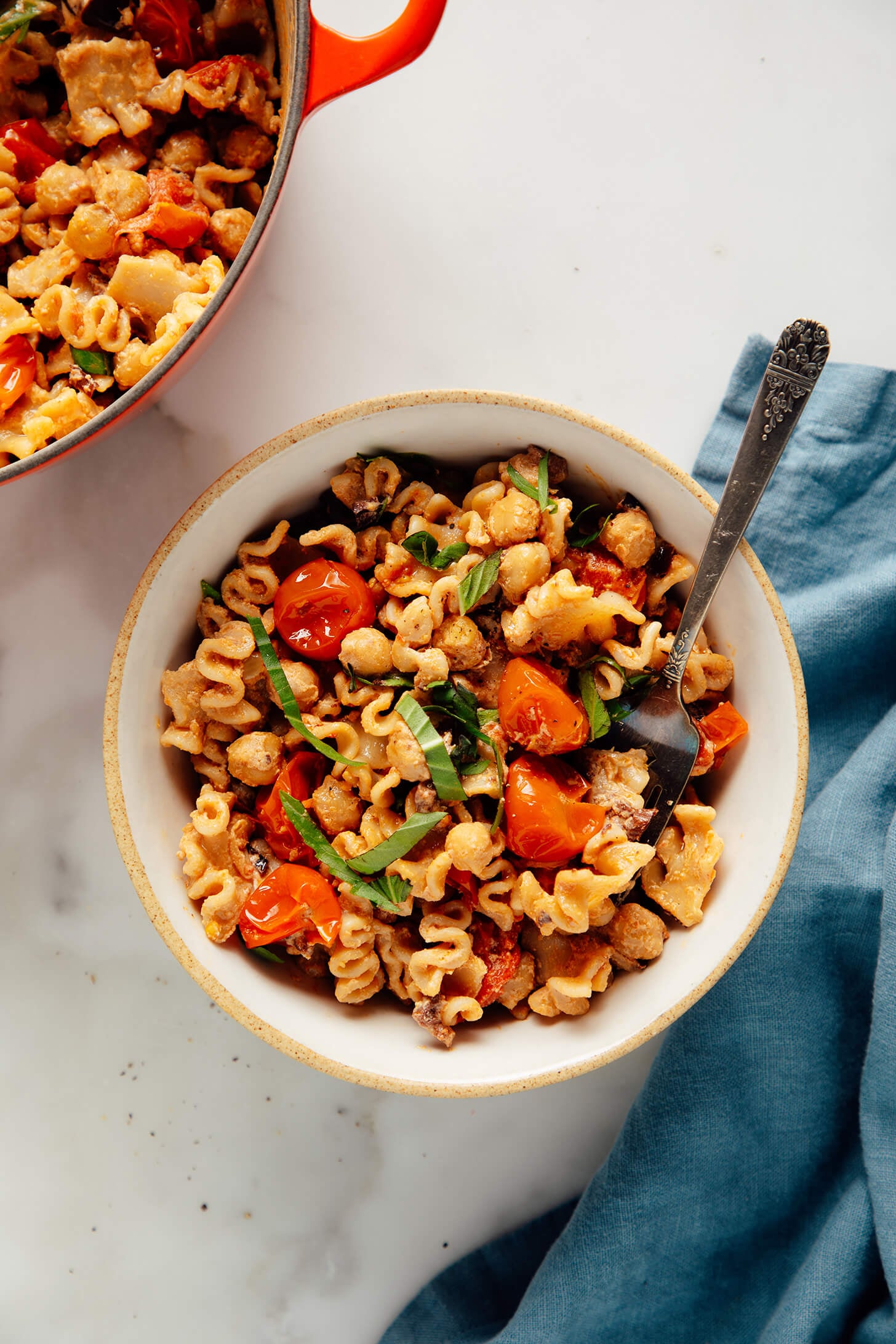 Pantry-Style Tomato and Chickpea Pasta