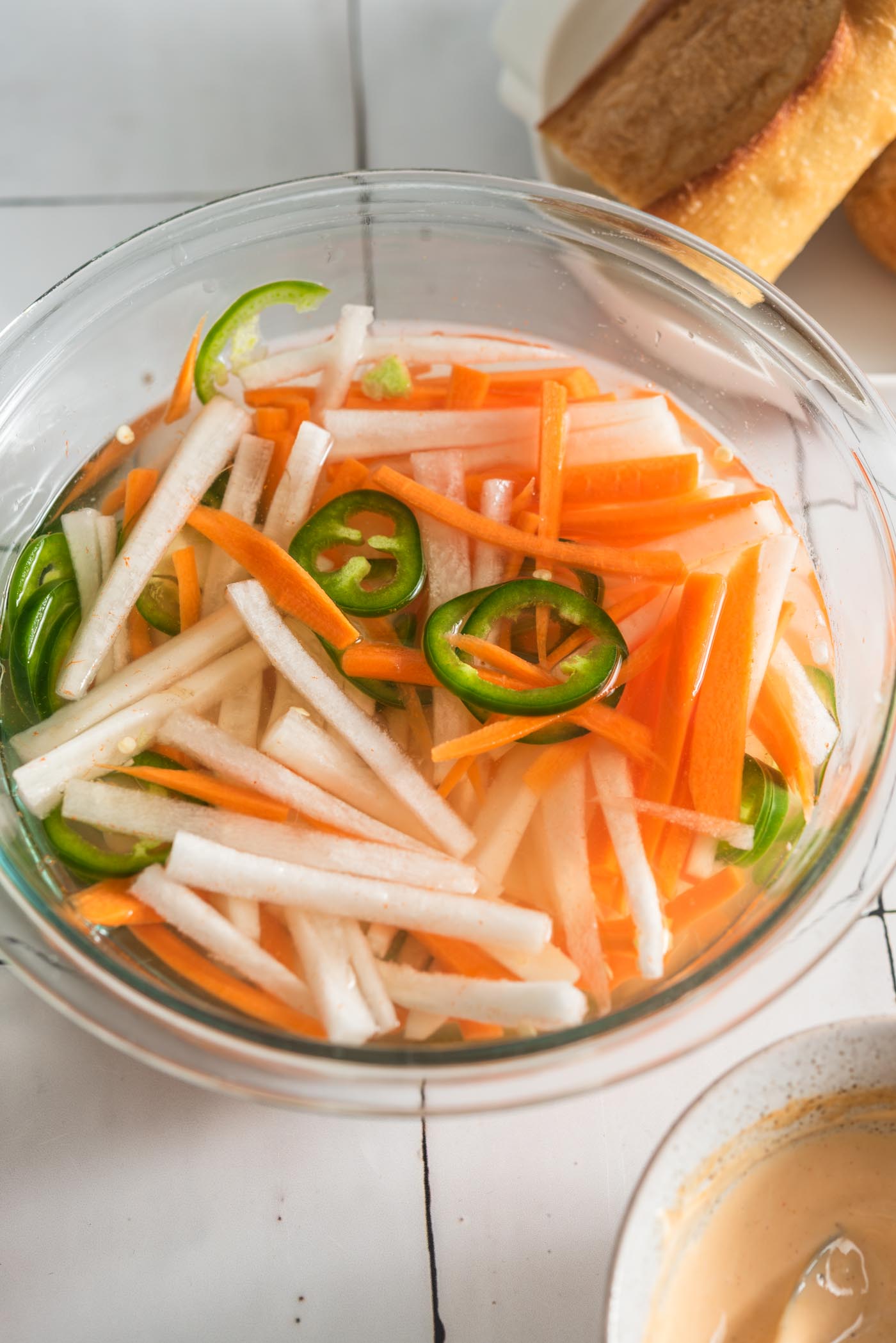 Vegetarian Tofu Banh Mi with Pickled Vegetables