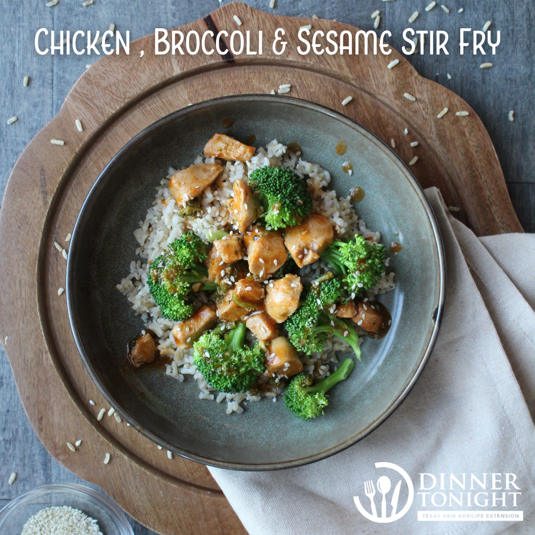 Black Sesame Chicken Stir Fry with Broccoli