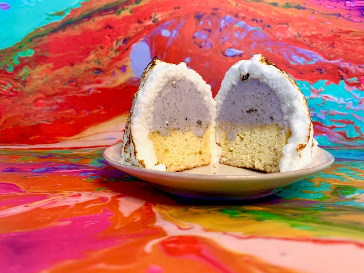 Blueberry Baked Alaska with Lemon Meringue