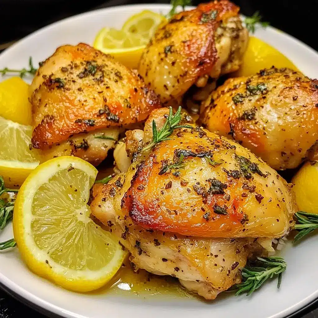 Kombucha-Glazed Chicken Thighs with Lemon Herb