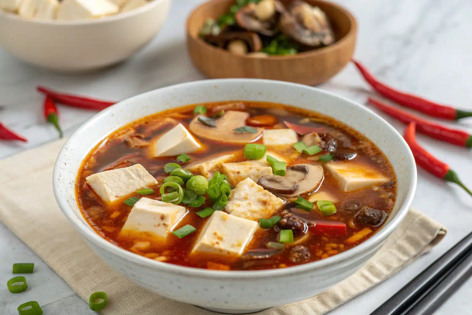 Hot and Sour Tofu Soup