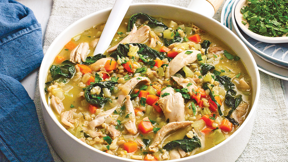 Bone-Broth Chicken Stew with Carrots and Parsley