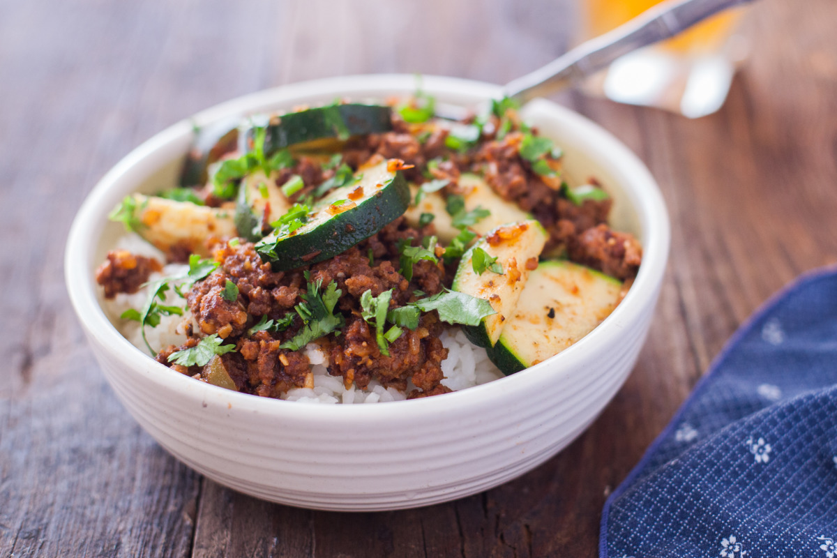 Sheet Pan Garlic-Herb Beef with Zucchini