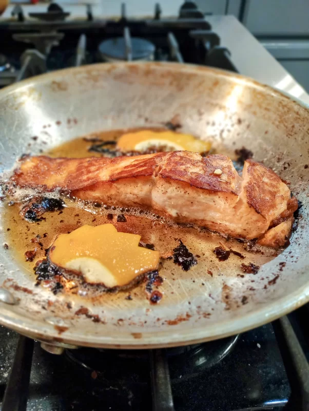 Pan-Seared Salmon with Aperol-Lemon Glaze