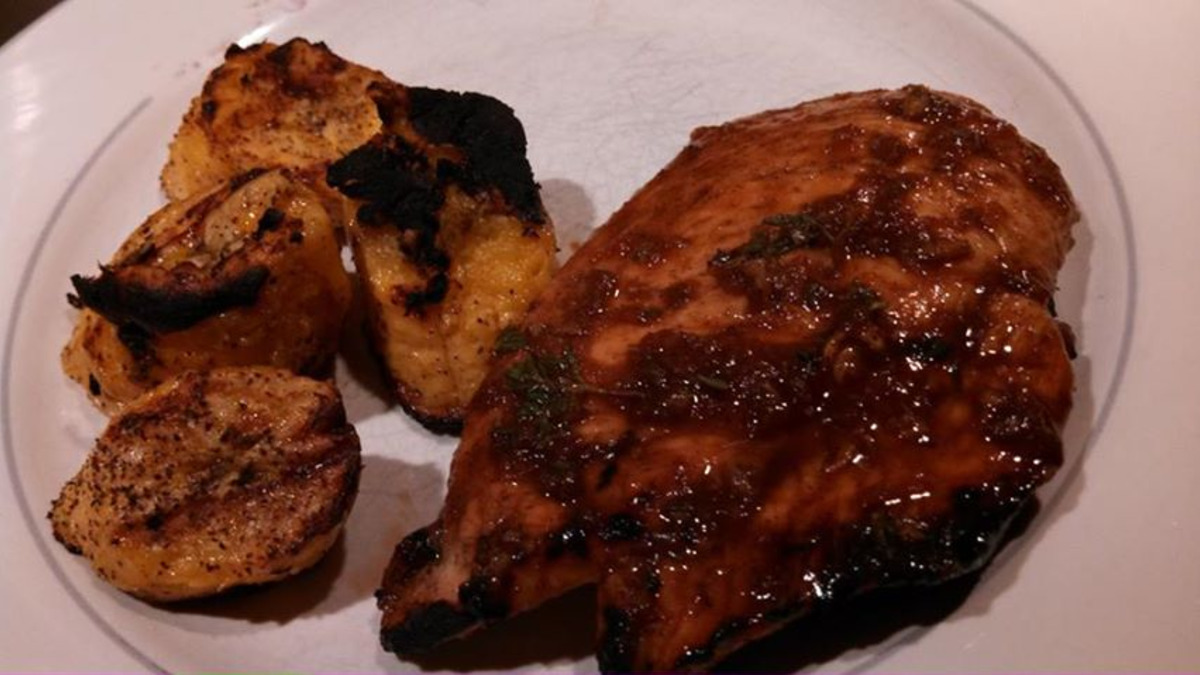 Slow-Cooked Dominican Chicken with Plantains and Mojo Sauce