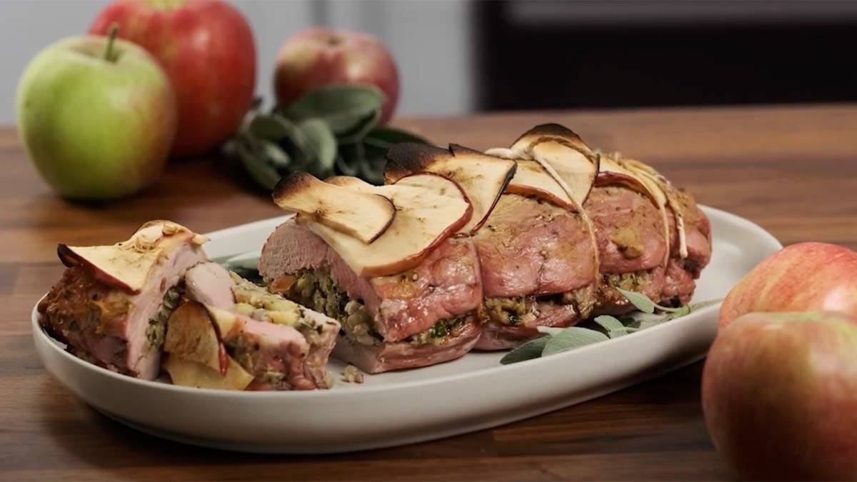 Herb-Infused Pork Tenderloin with Apple and Sage