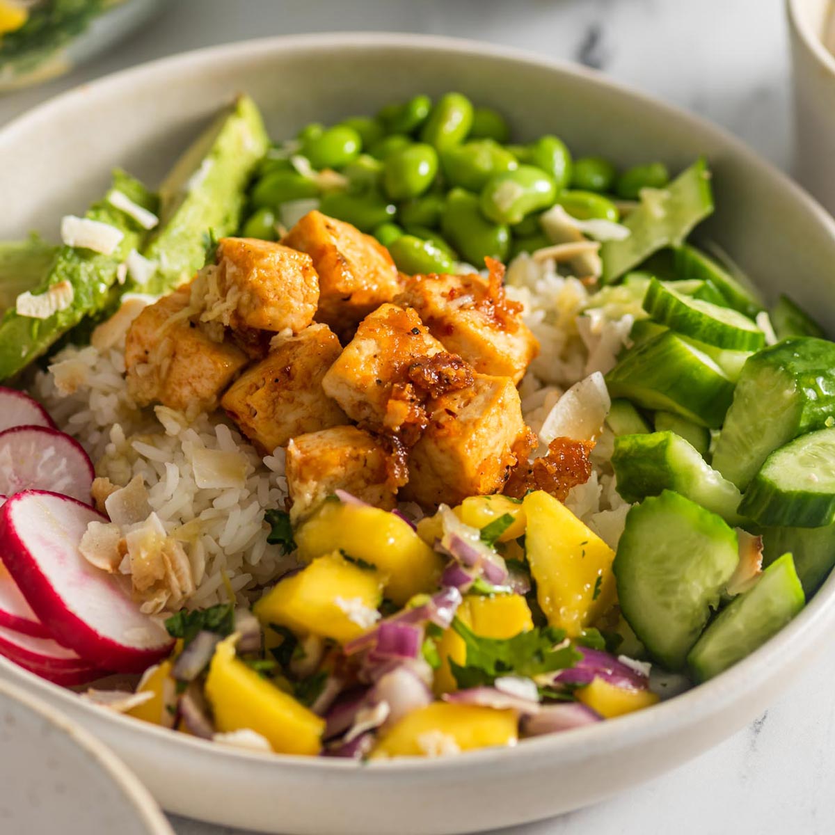 Lime-Cured Tofu Bowls with Avocado