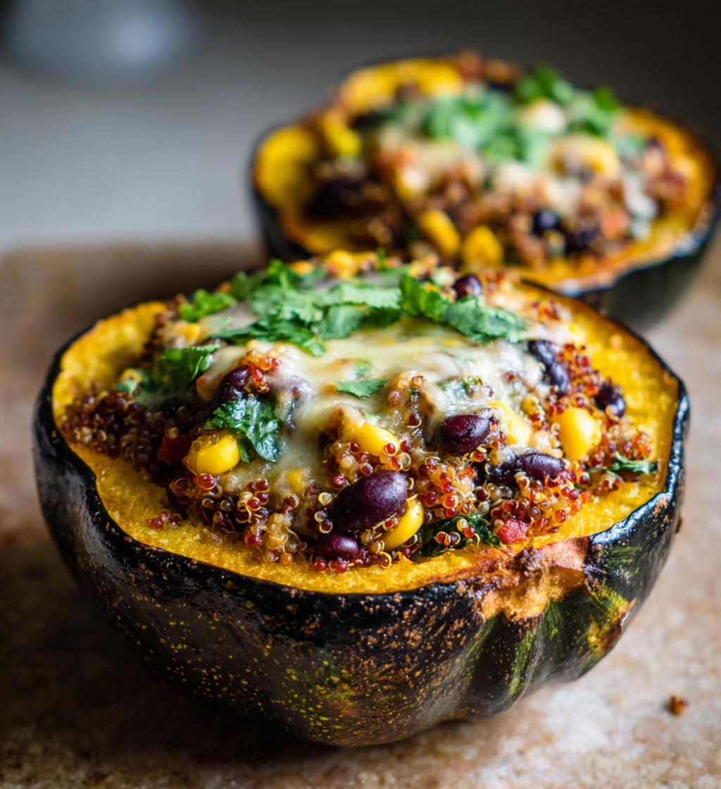 Herb-Infused Baked Stuffed Acorn Squash